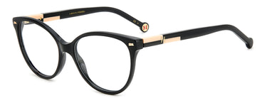 Designer Women Carolina Herrera Eyeglasses: HER 0158 - Black- SpecSMART Eye Clinic (Diagonal View)
